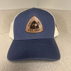 *HILTON HEAD ISLAND SOUTH CAROLINA* mesh Ball cap hat OURAY Leather Patch Adjust